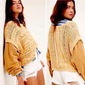 💛Free People Honey Comb Cable Knit Sweater💛
